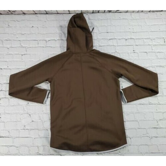 Under Armour UA Double Threat Armour Fleece Hoodie Brown 1295300-200 SIZE S - Picture 1 of 7